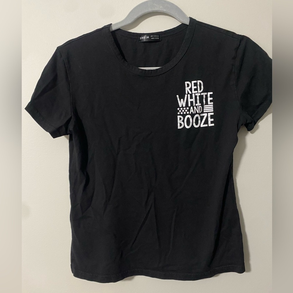 Shein “Red White and Booze” Tshirt